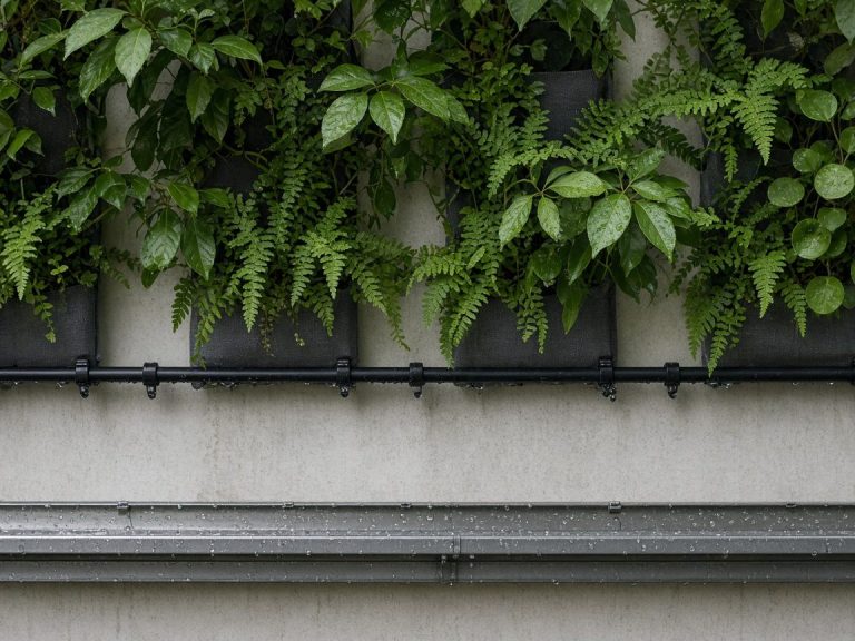 Rega de jardim vertical sem molhar a parede